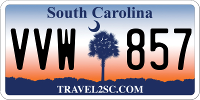SC license plate VVW857