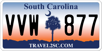 SC license plate VVW877
