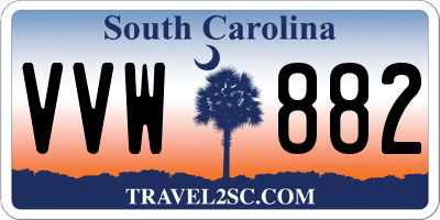 SC license plate VVW882