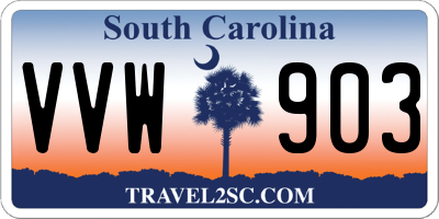 SC license plate VVW903