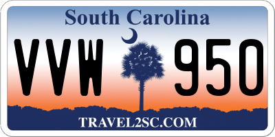 SC license plate VVW950