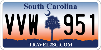 SC license plate VVW951