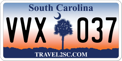SC license plate VVX037