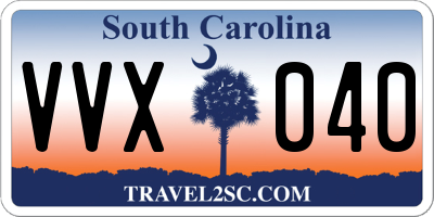 SC license plate VVX040