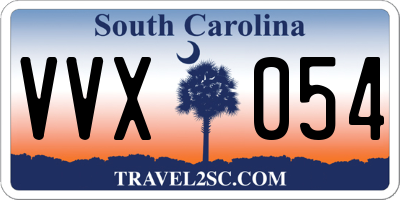 SC license plate VVX054
