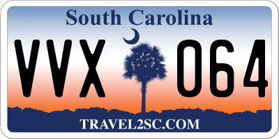 SC license plate VVX064