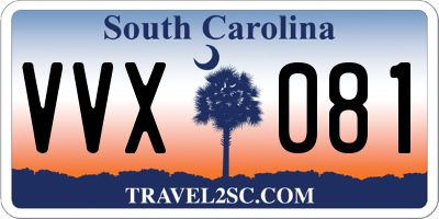 SC license plate VVX081
