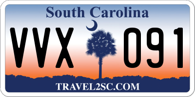 SC license plate VVX091
