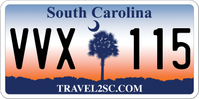 SC license plate VVX115