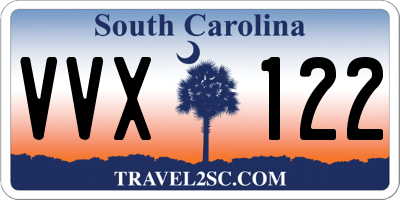 SC license plate VVX122