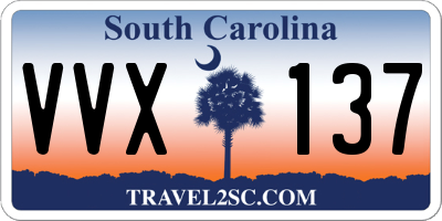 SC license plate VVX137