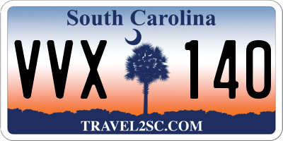 SC license plate VVX140