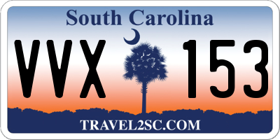 SC license plate VVX153