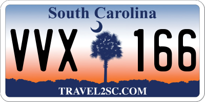 SC license plate VVX166