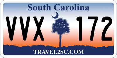 SC license plate VVX172