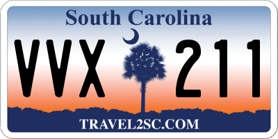 SC license plate VVX211