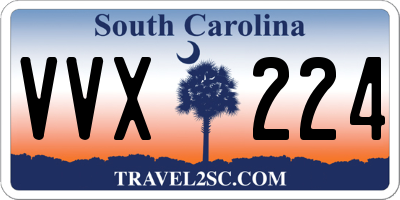 SC license plate VVX224
