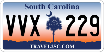 SC license plate VVX229