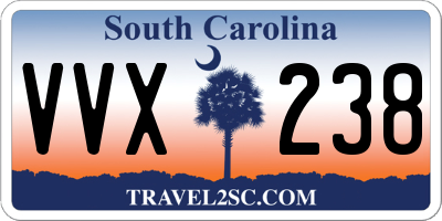 SC license plate VVX238