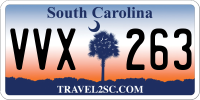 SC license plate VVX263