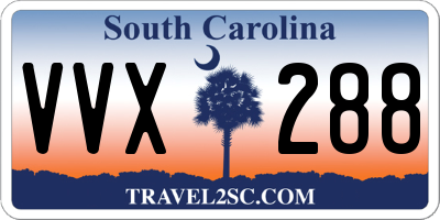 SC license plate VVX288