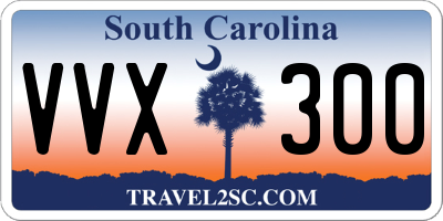 SC license plate VVX300