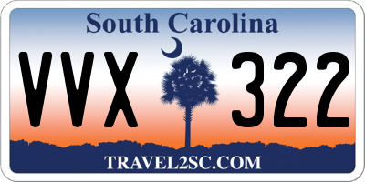SC license plate VVX322