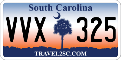 SC license plate VVX325