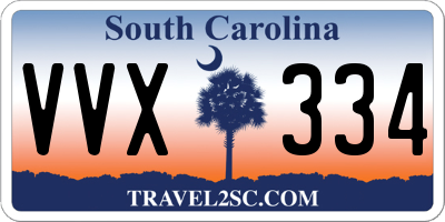 SC license plate VVX334