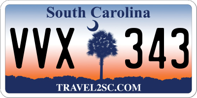 SC license plate VVX343