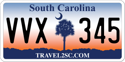 SC license plate VVX345