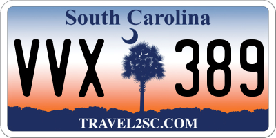SC license plate VVX389