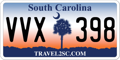 SC license plate VVX398