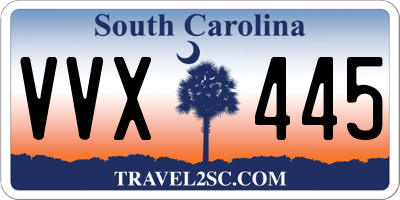 SC license plate VVX445
