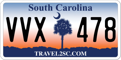 SC license plate VVX478