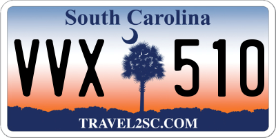 SC license plate VVX510