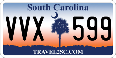 SC license plate VVX599