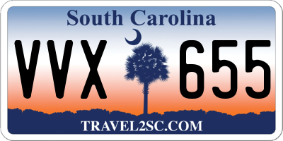 SC license plate VVX655