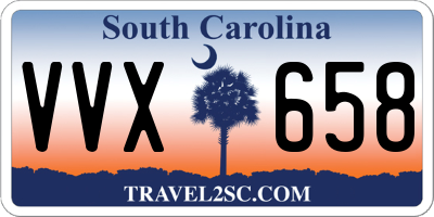 SC license plate VVX658