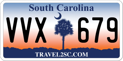 SC license plate VVX679