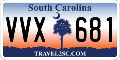 SC license plate VVX681