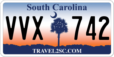 SC license plate VVX742
