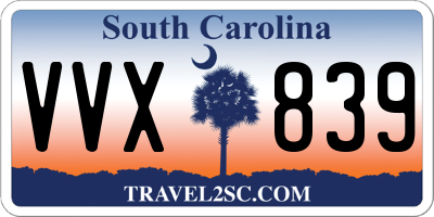SC license plate VVX839
