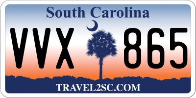 SC license plate VVX865