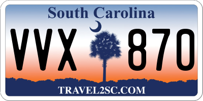 SC license plate VVX870