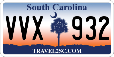 SC license plate VVX932