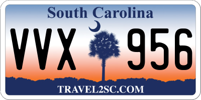 SC license plate VVX956