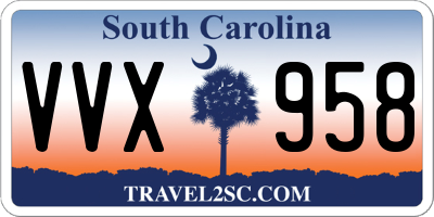 SC license plate VVX958