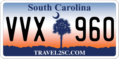 SC license plate VVX960