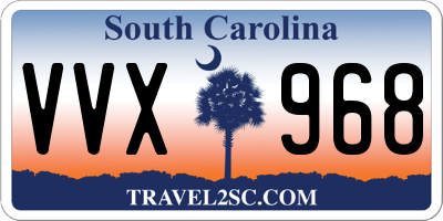 SC license plate VVX968